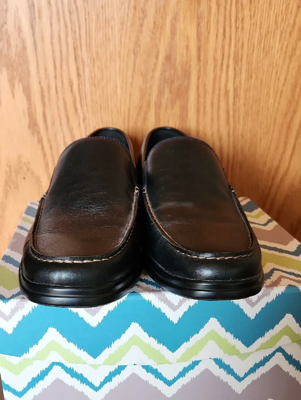 Cole Haan Black Leather Slip-On Loafers